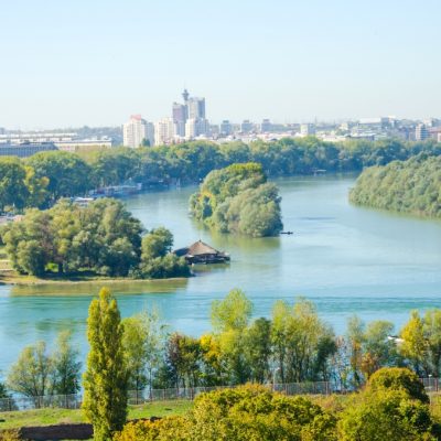 Belgrade, Serbia Sava River and Danube River River Mixer Belgrade, Serbia Sava River and Danube River River Mixer
