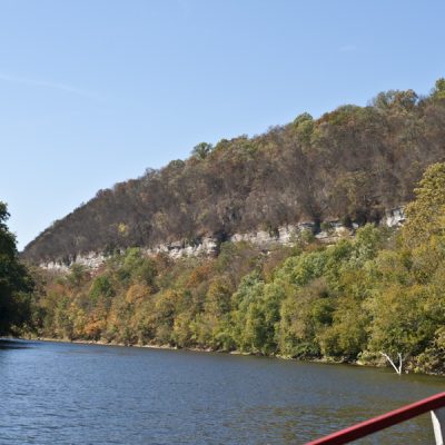 Limestone Cliffs Rising Above The Kentucky River